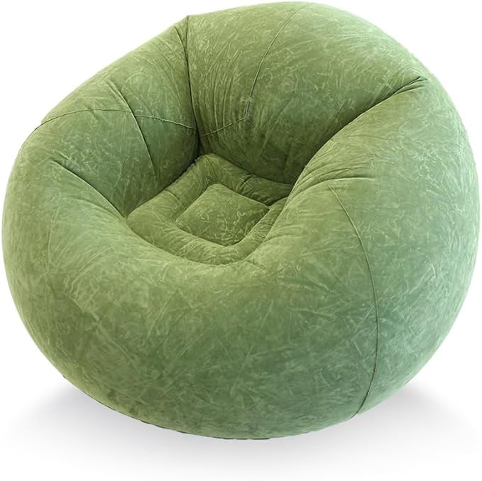 45x45x28 Inflatable Beanless Bean Bag Chair Lounge Sofa - Military Green | Amazon (US)