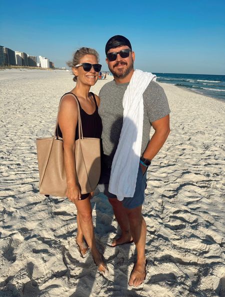 cutest beach combo!! my favorite large tote and coverup!! andy is also wearing one of the best selling men’s shirts!!

#LTKbeauty #LTKstyletip #LTKitbag
