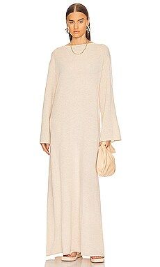 Helsa Boden Cashmere Maxi Dress in Heather Oatmeal from Revolve.com | Revolve Clothing (Global)