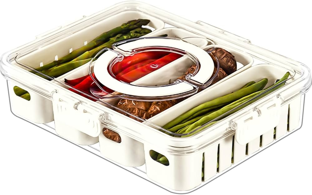 shopwithgreen Storage Containers for Fridge with Lid and Handle, Portable Food Box Container with... | Amazon (US)