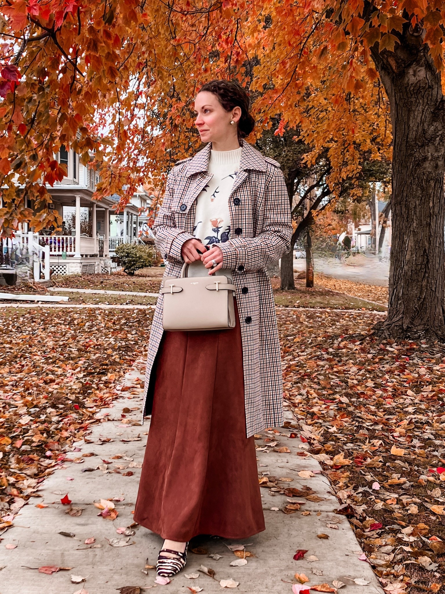 Classic fall outfit. 
Classic outfit. Petite outfit. Neutral outfit. Fall outfit. Modest outfit. 

#LTKOver40 #LTKSeasonal #LTKPetite