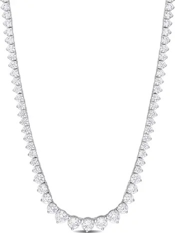Cubic Zirconia Tennis Necklace Sterling Silver | Nordstrom