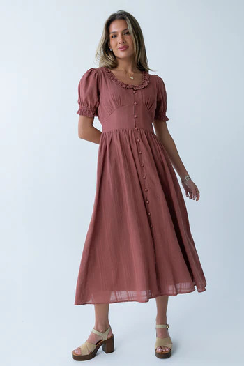 Demi Maxi Dress in Marsala | Böhme US