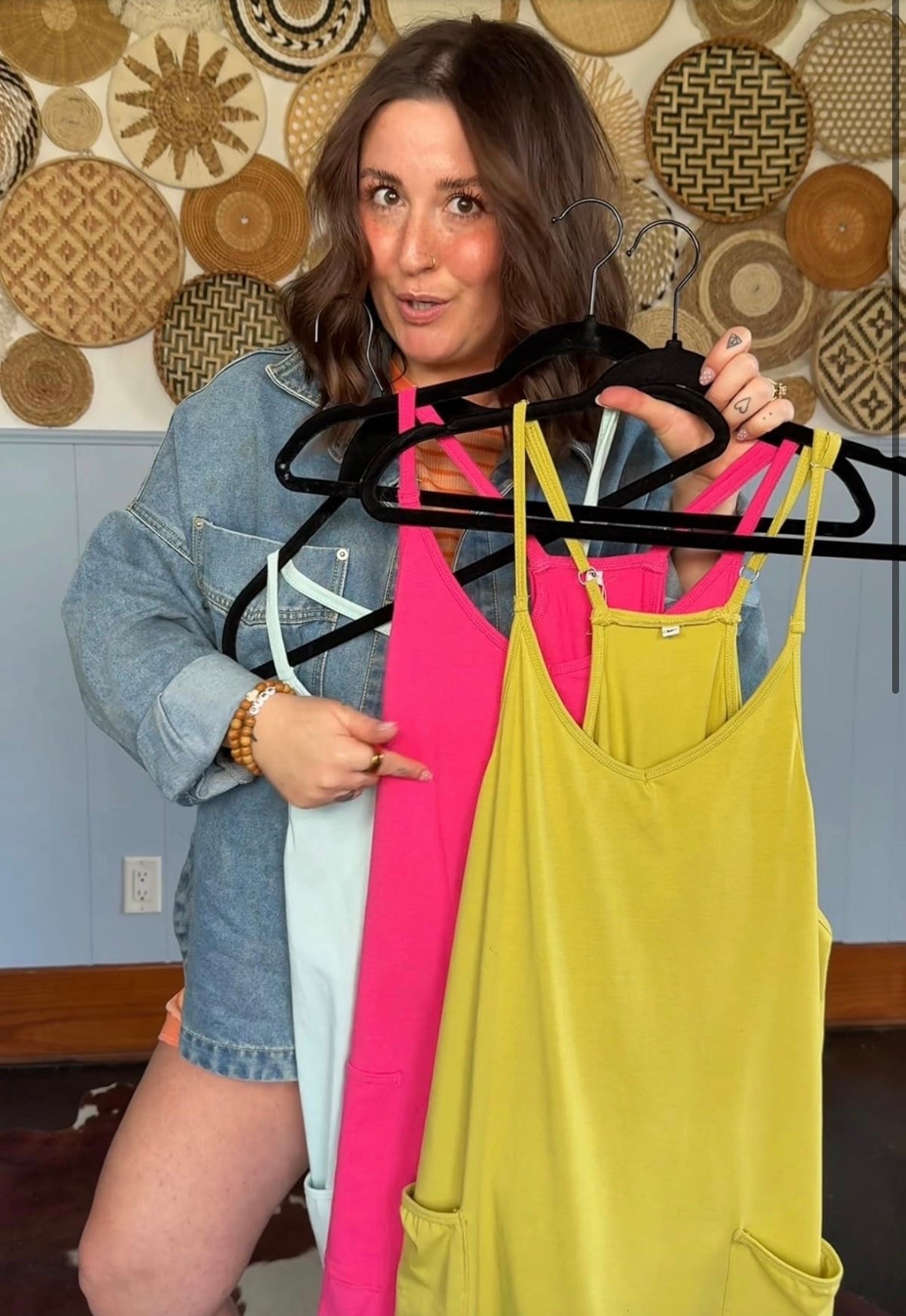 These lightweight mini overall dresses are perfect! I’m 5’1 size 8/10 wearing mediums and they fit perfectly! cute, versatile and can be dressed up or down in casual settings!

#LTKootd #LTKSeasonal #LTKMidsize