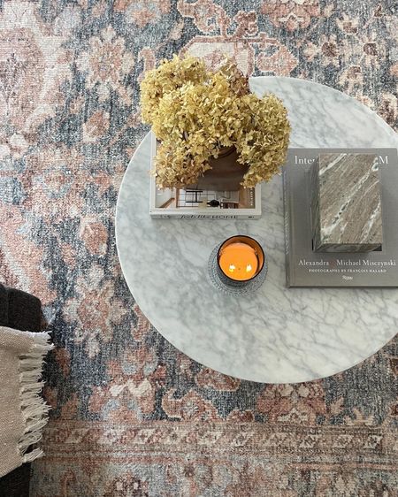 Still live our super soft family room rug. Marble coffee table. 

#LTKhome