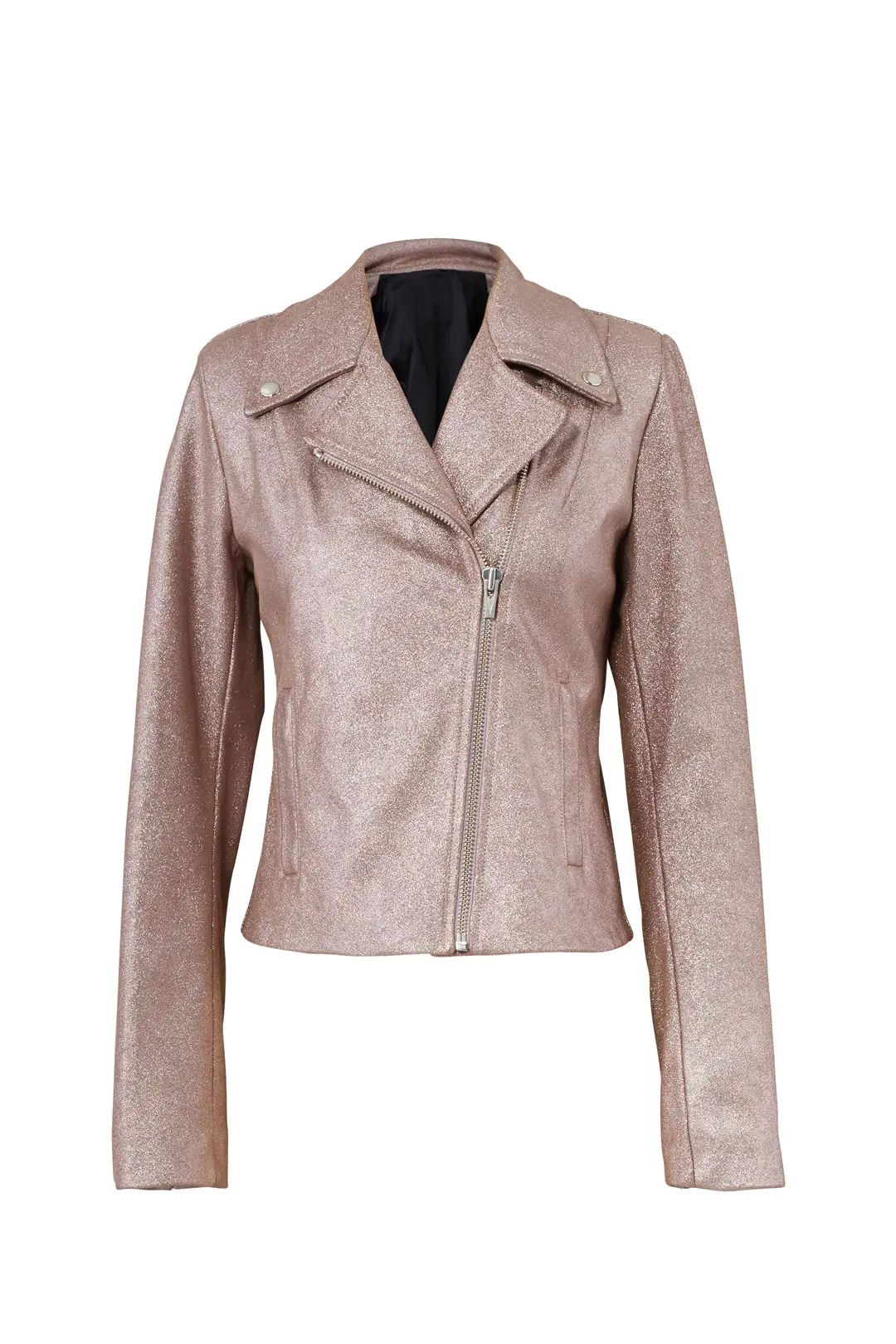 VEDA Glitter Leather Jacket | Rent The Runway