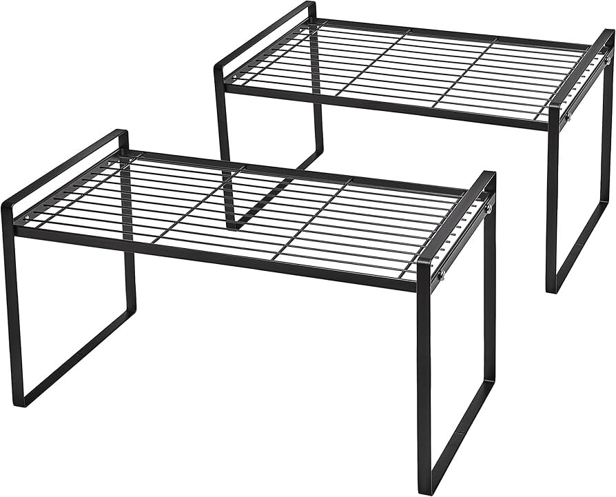 Shantton 2Pack Cabinet Shelf Organizer Storage Rack Space Saving for Kitchen Counter Pantry Bathr... | Amazon (US)