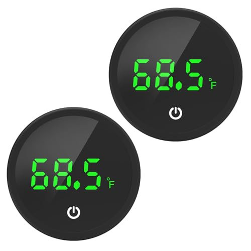 QZQ Fish Tank Thermometer Aquarium Thermometer Wireless Touch Stick Digital Aquarium Thermometer LED Display ±1°F for Monitoring The Fish Tank Aquarium Temperature Accessories (2 Pack Black) | Amazon (US)
