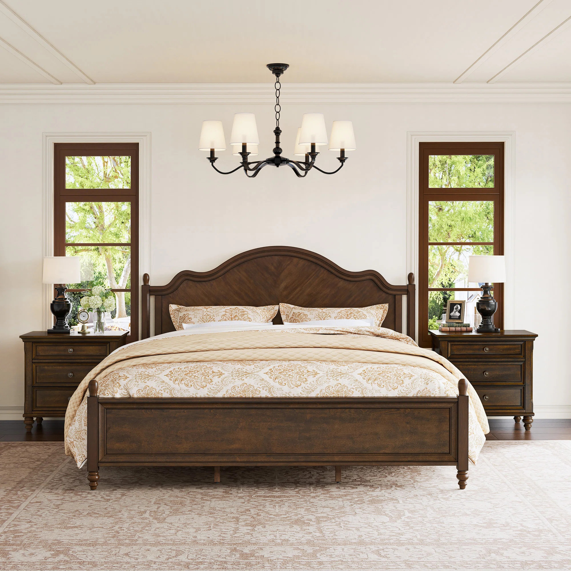 3-Piece Modern Solid Wood Bedroom Set | Wayfair North America