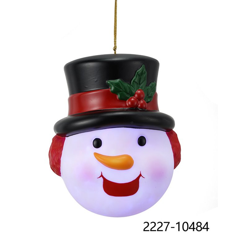 Holiday Time 10" Plastic LED White Snowman Jumbo Ornament - Walmart.com | Walmart (US)