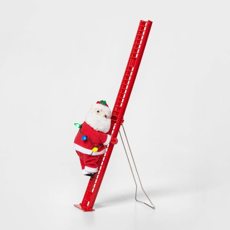 17" Battery Operated Climbing Santa Decorative Figurine - Wondershop™ | Target