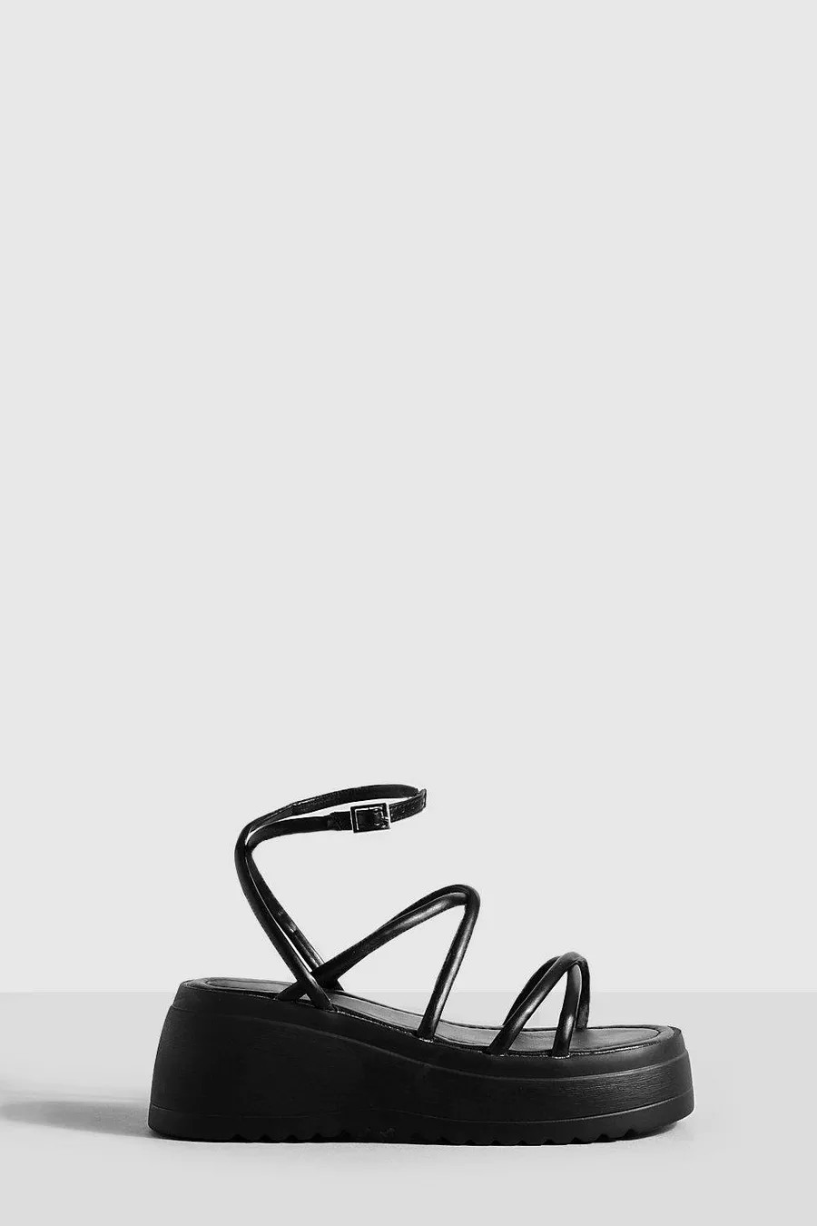 Multi Strap Chunky Flatform Sandals | boohoo (US & Canada)