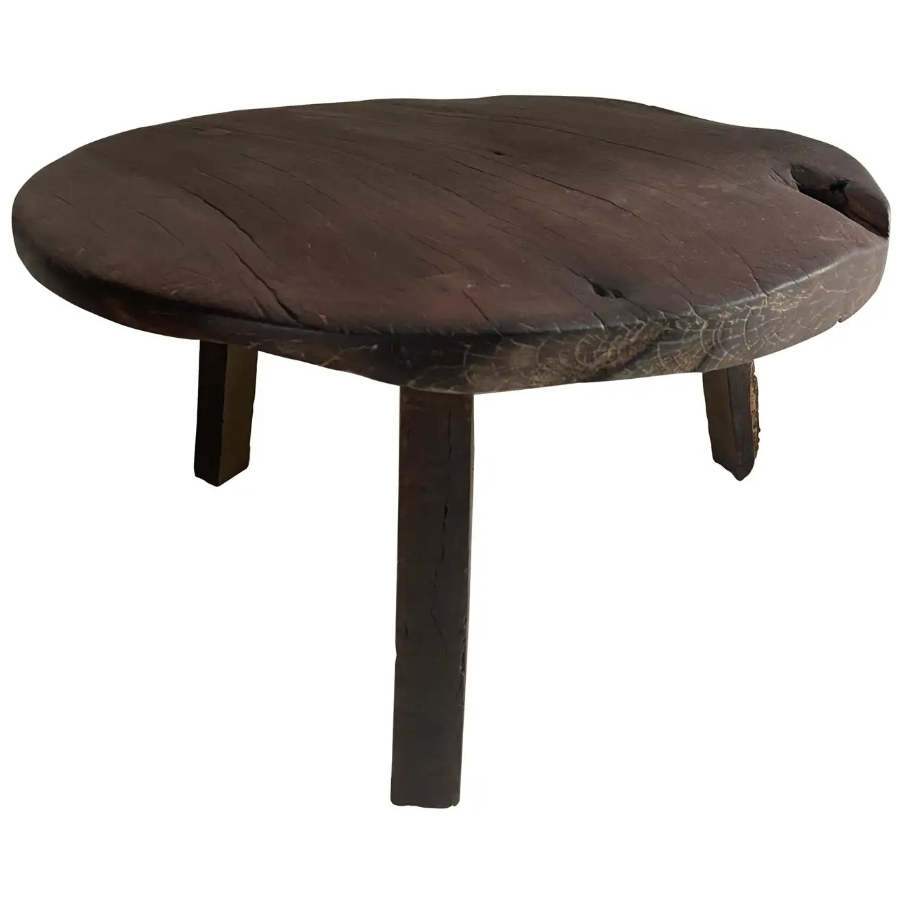Primitive Styled Round Table from Yucatan, Mexico, Circa 1960's | 1stDibs