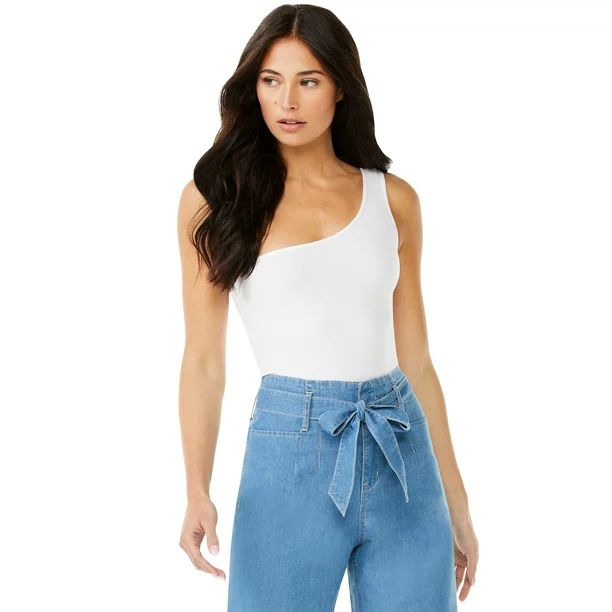 Sofia Jeans by Sofia Vergara Women's One-Shoulder Bodysuit | Walmart (US)