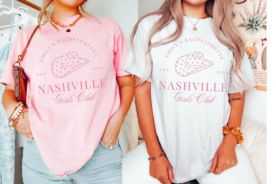 Nashville Bachelorette Party Shirts, Western Bach Party Shirts, Custom Bach Shirt, Cowgirl Bachel... | Etsy (US)