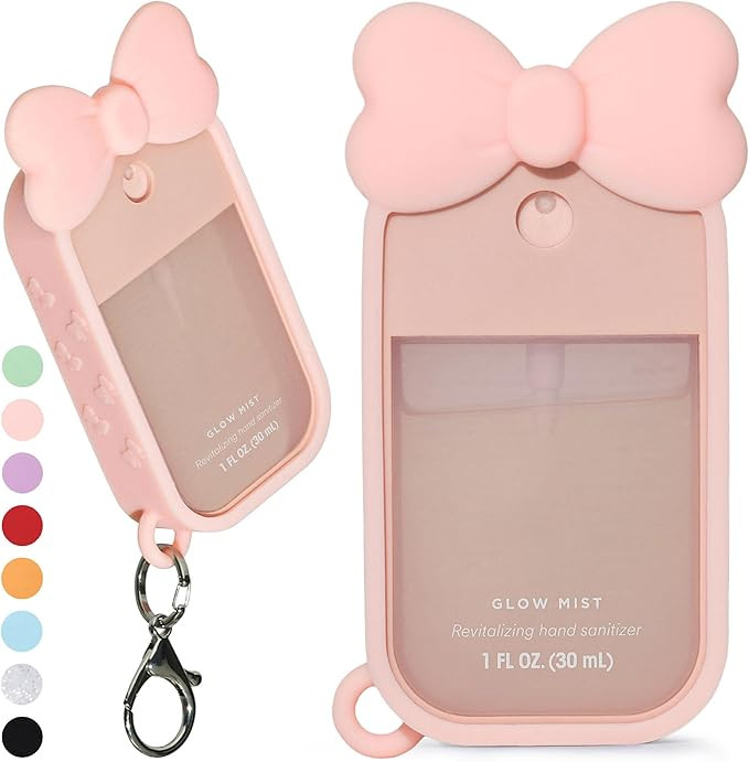 Silicone Bow Case Compatible with Touchland Hand Sanitizer Spray 1 oz (30 mL), Cute Holder with K... | Amazon (US)