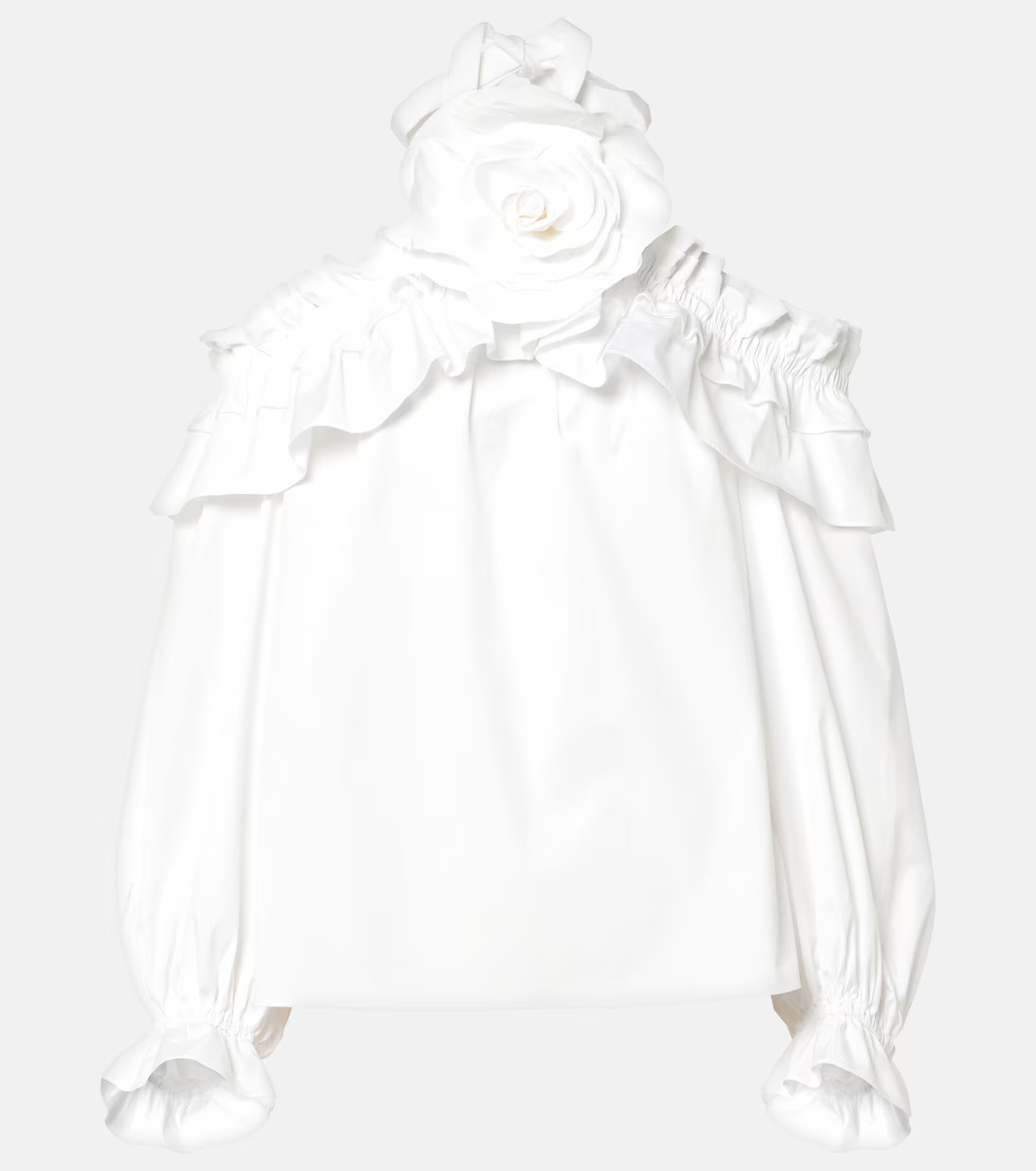 Floral halterneck cotton-blend top | Mytheresa (US/CA)