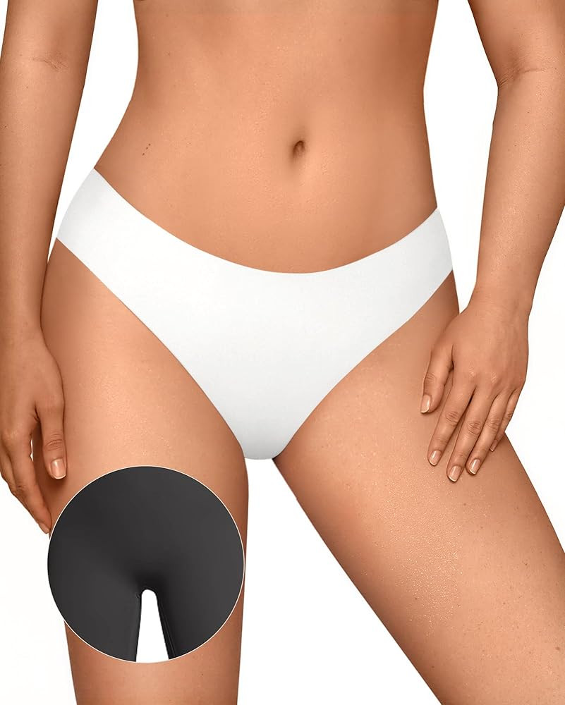 OEAK Seamless Thongs for Women Invisible Thongs No Show Thong Panty Liners Tangas Comfortable Wor... | Amazon (US)