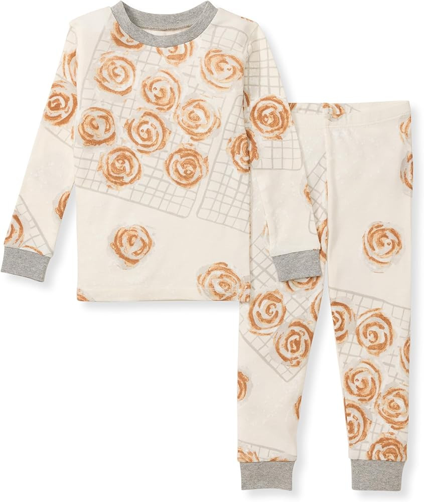 Burt's Bees Baby Girls' Pajamas, 2-Piece Long Sleeve Tee and Pants Organic Cotton PJ Set | Amazon (US)