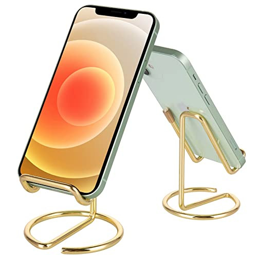ROPOSY Cell Phone Stand for Desk, Cute Metal Gold Cell Phone Stand Holder Desk Accessories, Compa... | Amazon (US)