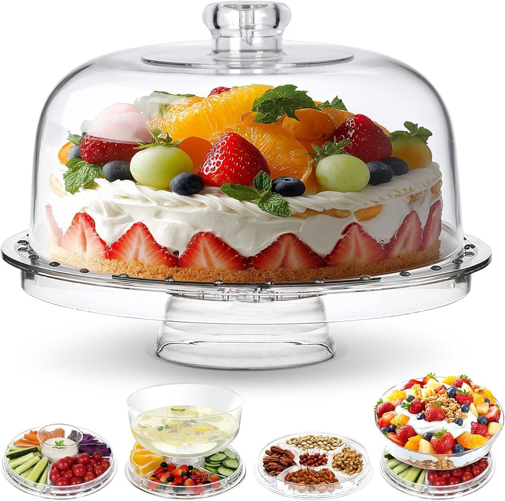 Cake Stand with Demo Cover, 6 in 1 Multi-Functional Serving Platter Display Stand for Christmas W... | Amazon (CA)