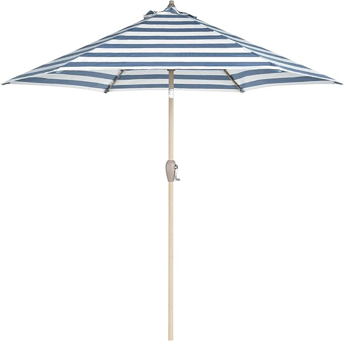 Tempera Striped Patio Umbrellas Outdoor Table Market Umbrellas with Crank & Pust Button Tilt|Auto... | Amazon (US)