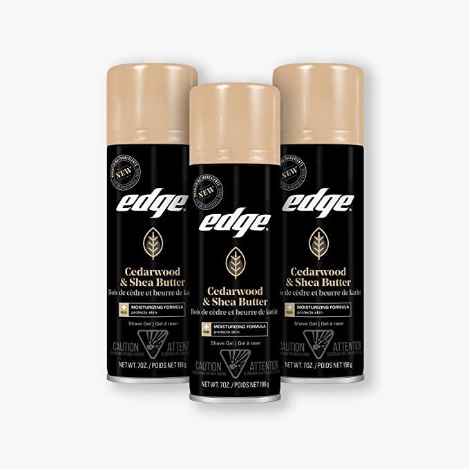 Edge Shave Gel for Men, Cedarwood & Shea Butter, 7oz - 3 Pack | Amazon (US)