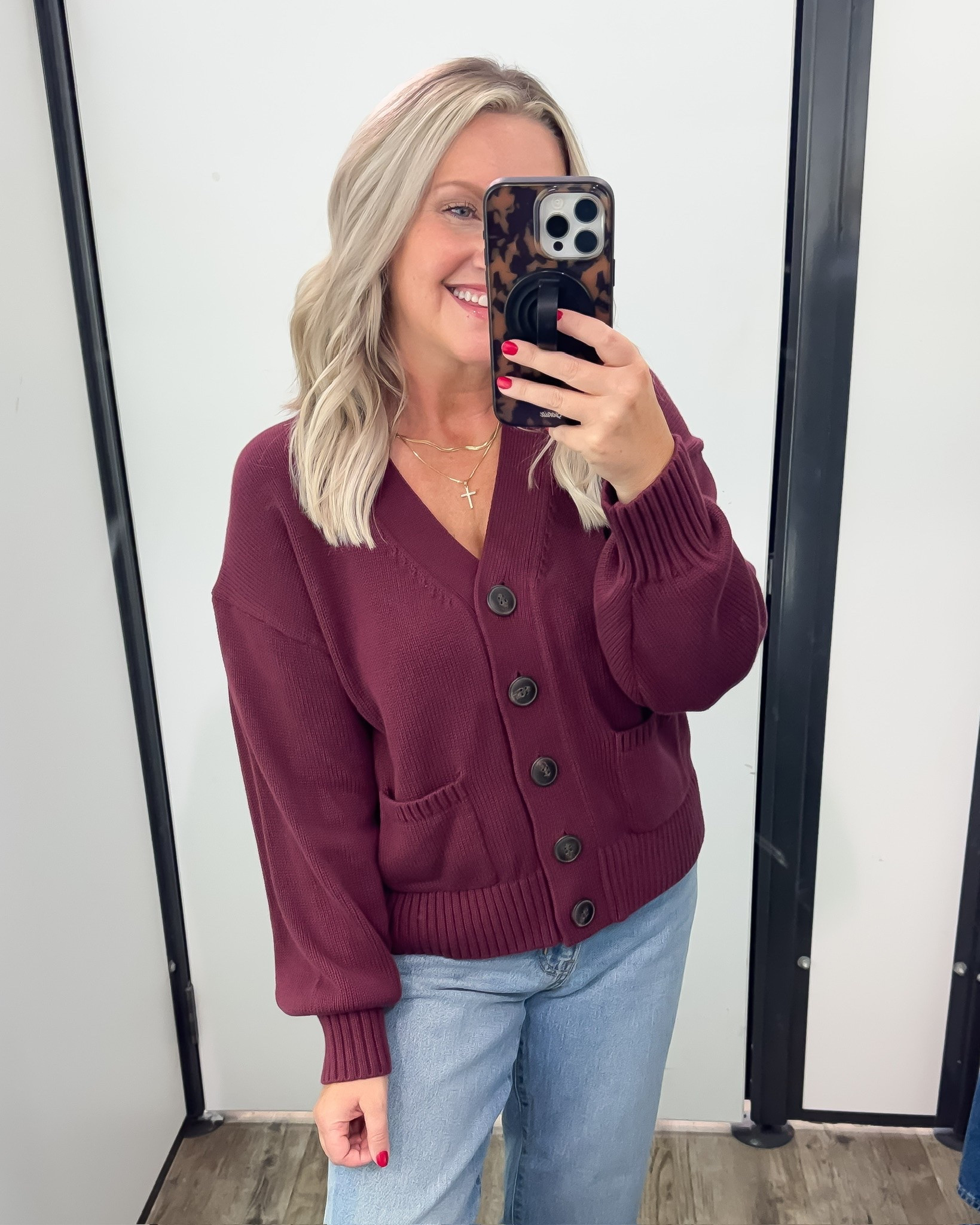 A red cardigan is such a fun way to bring color into your fall wardrobe ❤️ I love it layered over basics like a tee or tank with denim, skirts, or trousers. It’s the perfect piece to add a pop of color while keeping your outfit cozy and seasonal.

red cardigan, fall cardigan, red sweater, fall layering, colorful fall outfit, cardigan outfit, sweater weather, casual fall style, denim outfit, women’s fall fashion, lovelylifestyling

#LTKootd #LTKSeasonal #LTKOver40