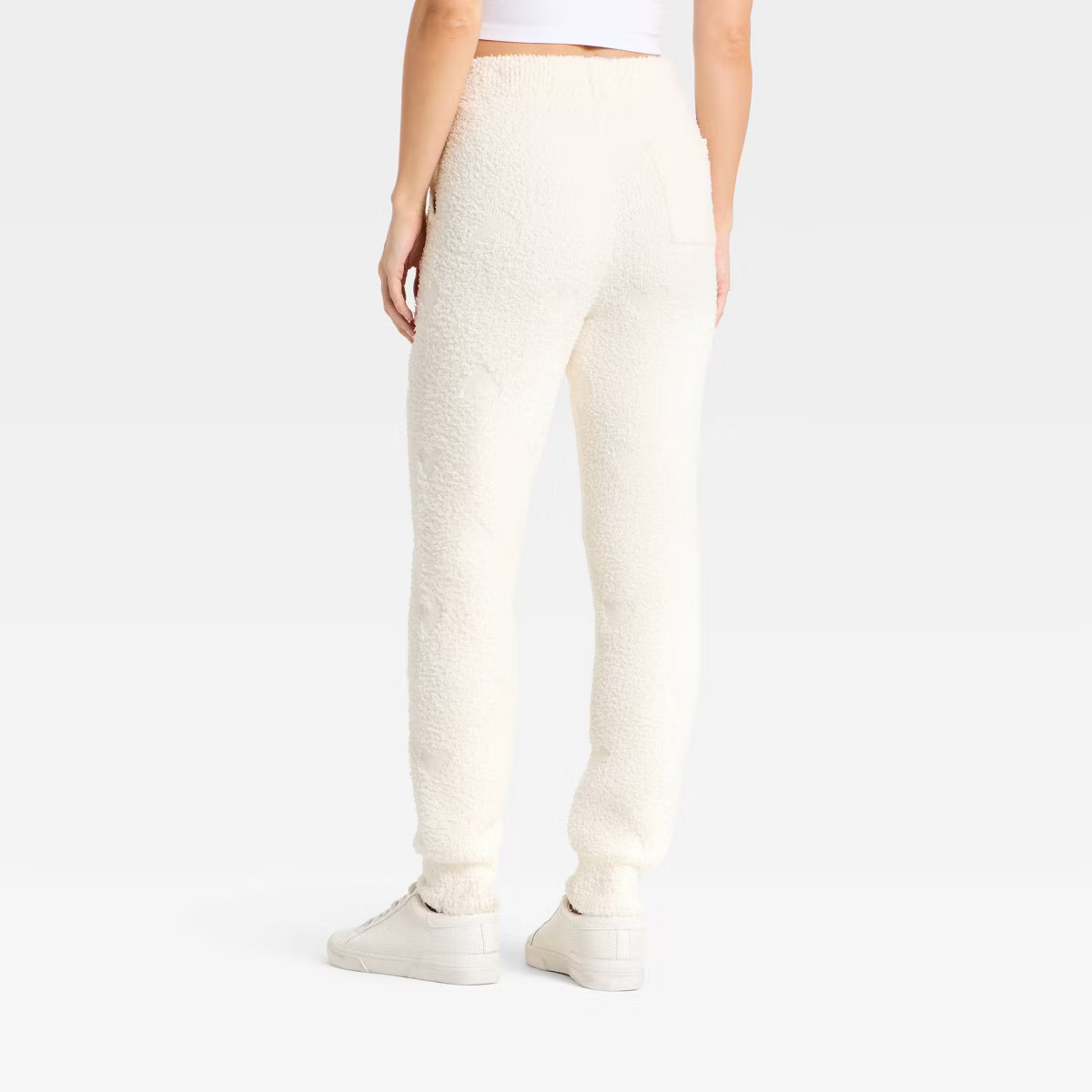 Women's Valentine's Day Embossed Boucle Sweatpants - JoyLab™ Cream | Target