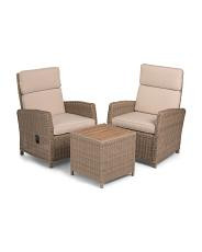 3pc Outdoor Reclining Chairs And Table Set | TJ Maxx
