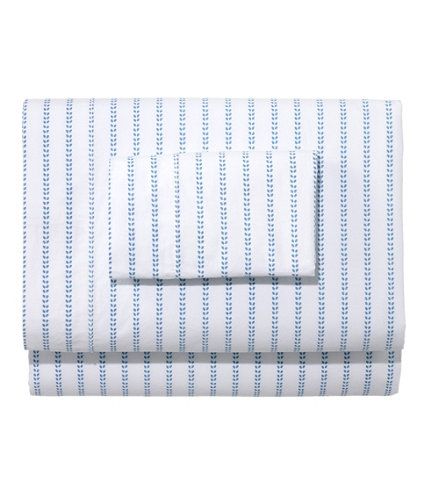 Sunwashed Percale Sheet Collection, Stripe Leaf | L.L. Bean
