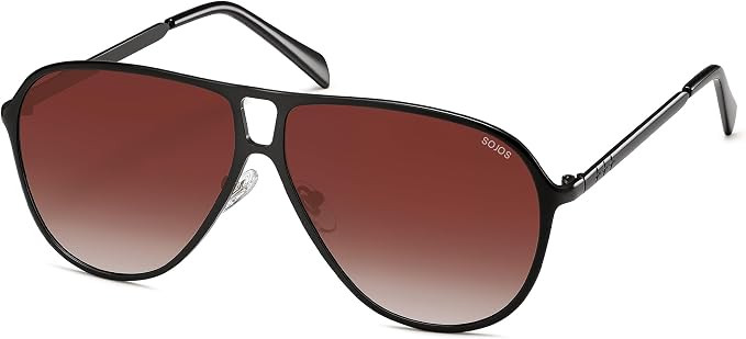 SOJOS Trendy Polarized Aviator Sunglasses Women Men,Retro Style SJ1289,Large | Amazon (US)