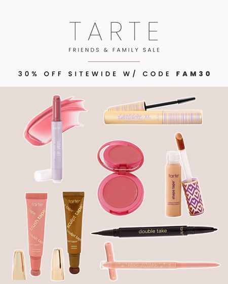 Tarte friends and family sale! Use code FAM30 for 30% off! 🙌🏼

#LTKfindsunder50 #LTKsalealert #LTKbeauty