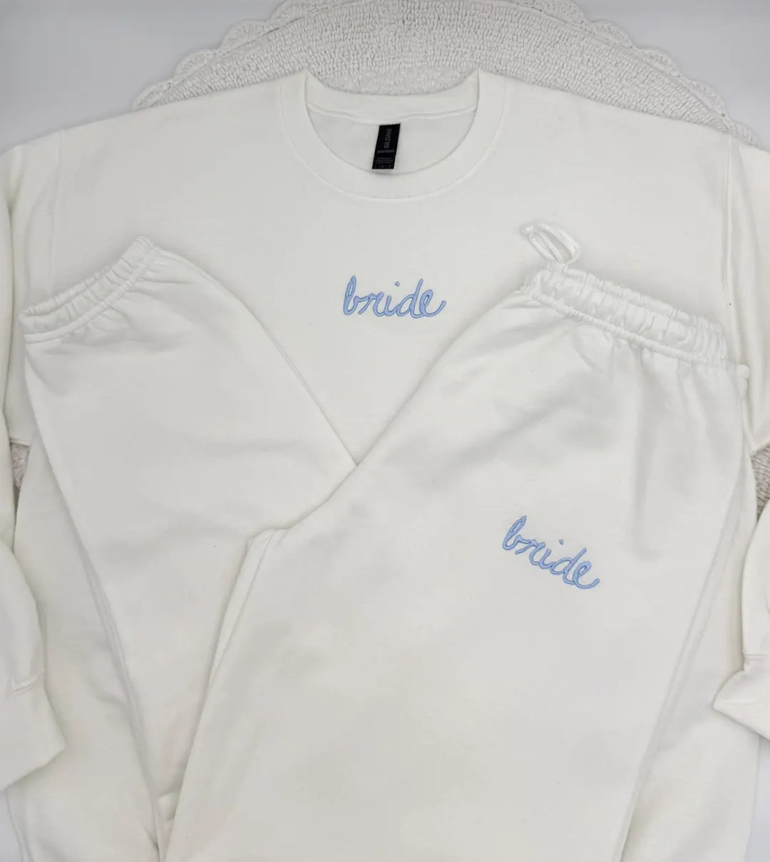 Personalized Embroidered Bride Sweatpants Sweatshirt Hoodie, Newlywed Outfits, Bachelorette Party... | Etsy (US)