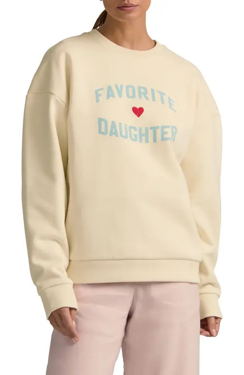 Favorite Daughter Sweatshirt in Gardenia W/Baby B at Nordstrom, Size X-Small | Nordstrom