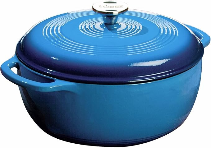 Lodge Essential Enamel Cast Iron Dutch Oven 6 Quarts - Perfect for Bread Baking, Braising, Marina... | Amazon (US)