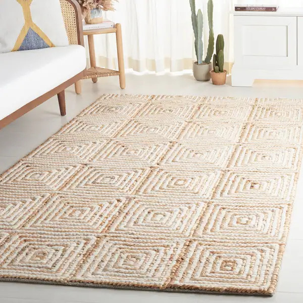 SAFAVIEH Handmade Natural Fiber Ljubov Farmhouse Jute & Wool Rug - Bed Bath & Beyond - 38038771 | Bed Bath & Beyond