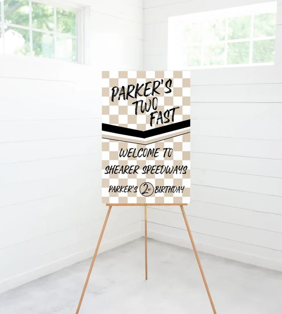 Two Fast Welcome Sign Printable Template | Etsy (US)