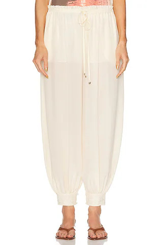 Chloe Balloon Pant in Pristine White - Cream. Size 42 (also in 34, 36, 40). | FWRD 