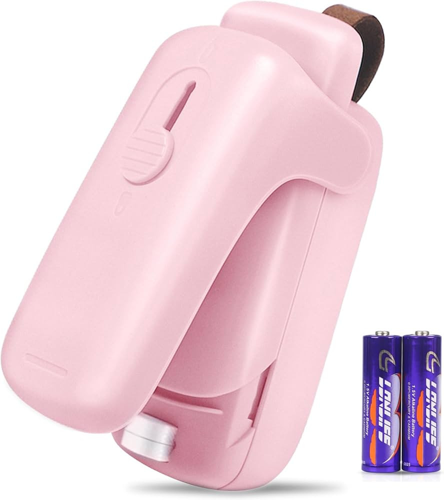 Mini Bag Sealer, Bag Sealer Heat Seal with Cutter, 2 in 1 Heat Sealer Portable Resealer Machine f... | Amazon (US)