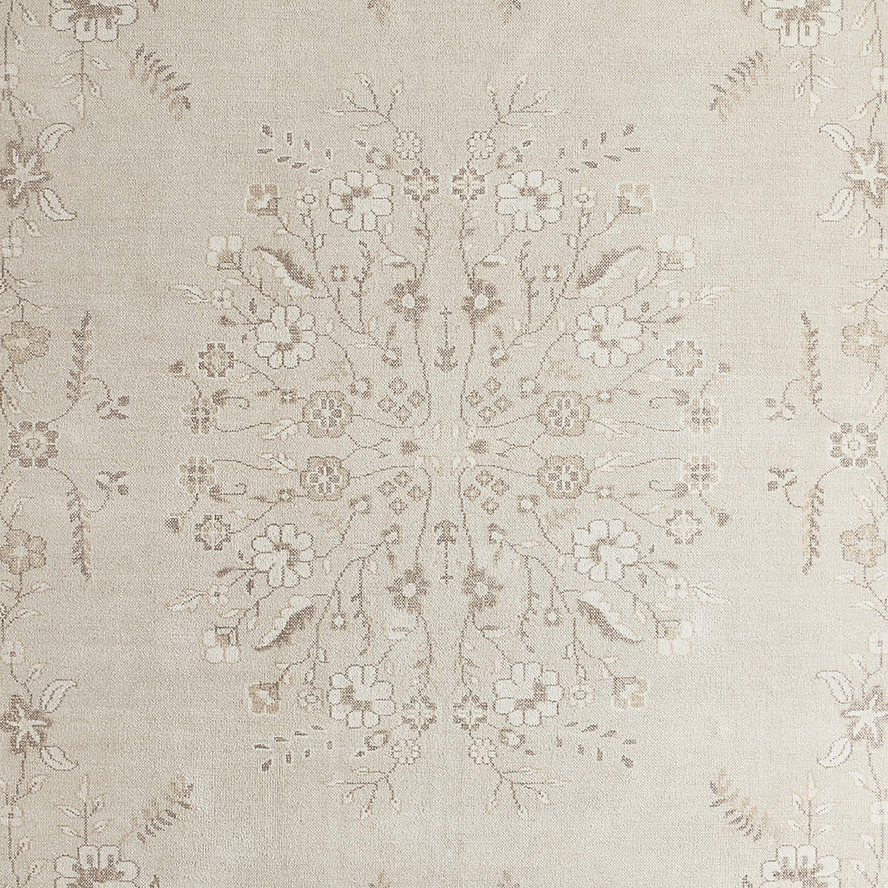 Florence Performance Traditional Floral Ivory Handknotted Area Rug 8'x10' | Crate & Barrel | Crate & Barrel