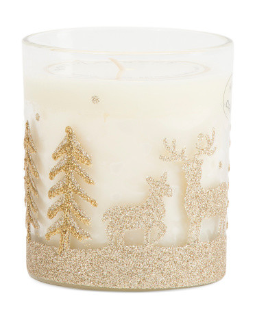 11oz Puffy Glitter Deer Candle | TJ Maxx