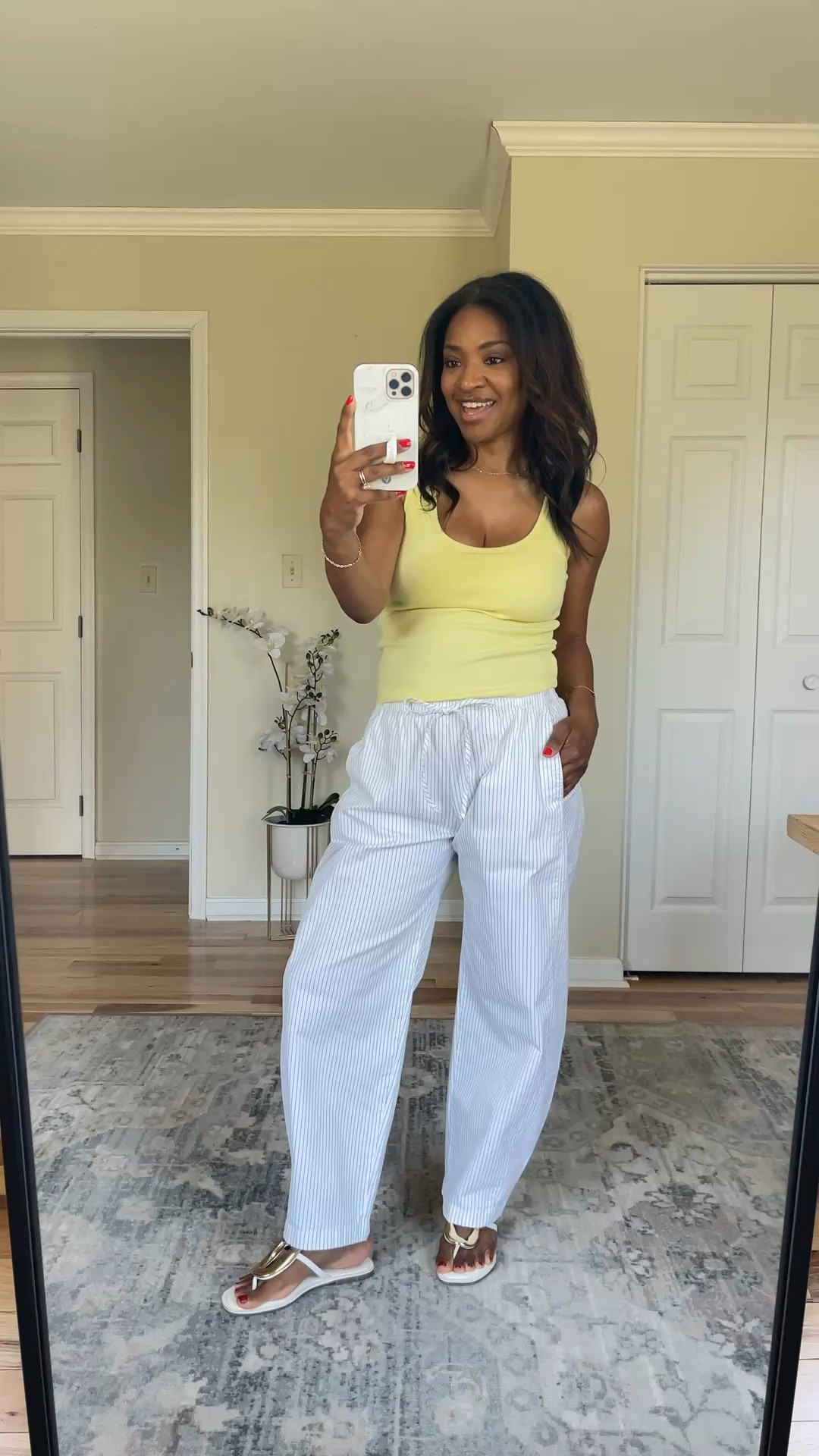 Wearing a small in both tank and barrel pants