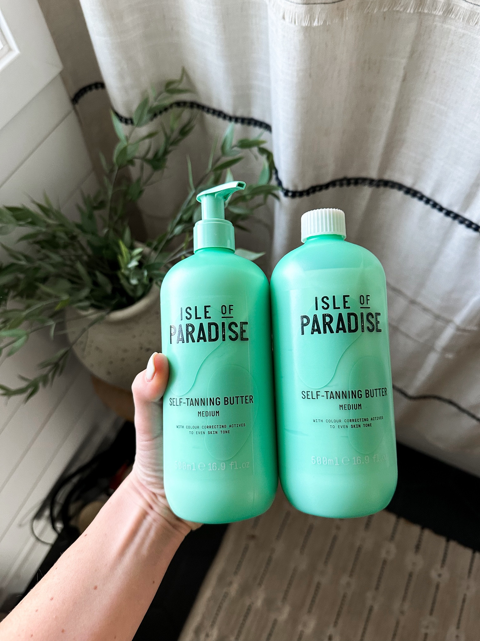 If you’re looking for a super easy, non messy self tanner, Isle of Paradise is the best! 👌🏻@qvc is running a promo on some of their items right now which is amazing for us! 🙌🏻 I’ve shared their drops a ton of times and this lotion is just as fantastic. The lotion is super easy to use and I love that it has color correcting agents in it. The color is super natural and it’s very easy to use. Just rub in like any other lotion and the color with develop in 4-6 hours. It’s not streaky, orange, stinky or anything else you may see from other tanners. You can use this in place of your regular body lotion or just use as needed for color. Also, there is zero transfer onto clothing or sheets. It’s truly a fantastic product. The promo on QVC is for a two pack and you can use code NEW2024 if you’re a first time customer to get an additional $15 off you $35+ orders. #ad #LoveQVC 


#LTKfindsunder50 #LTKbeauty