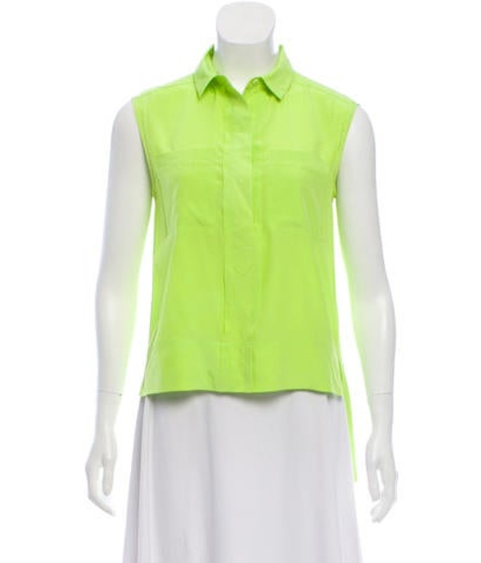 Diane von Furstenberg Silk Sleeveless Top Neon Diane von Furstenberg Silk Sleeveless Top | The RealReal