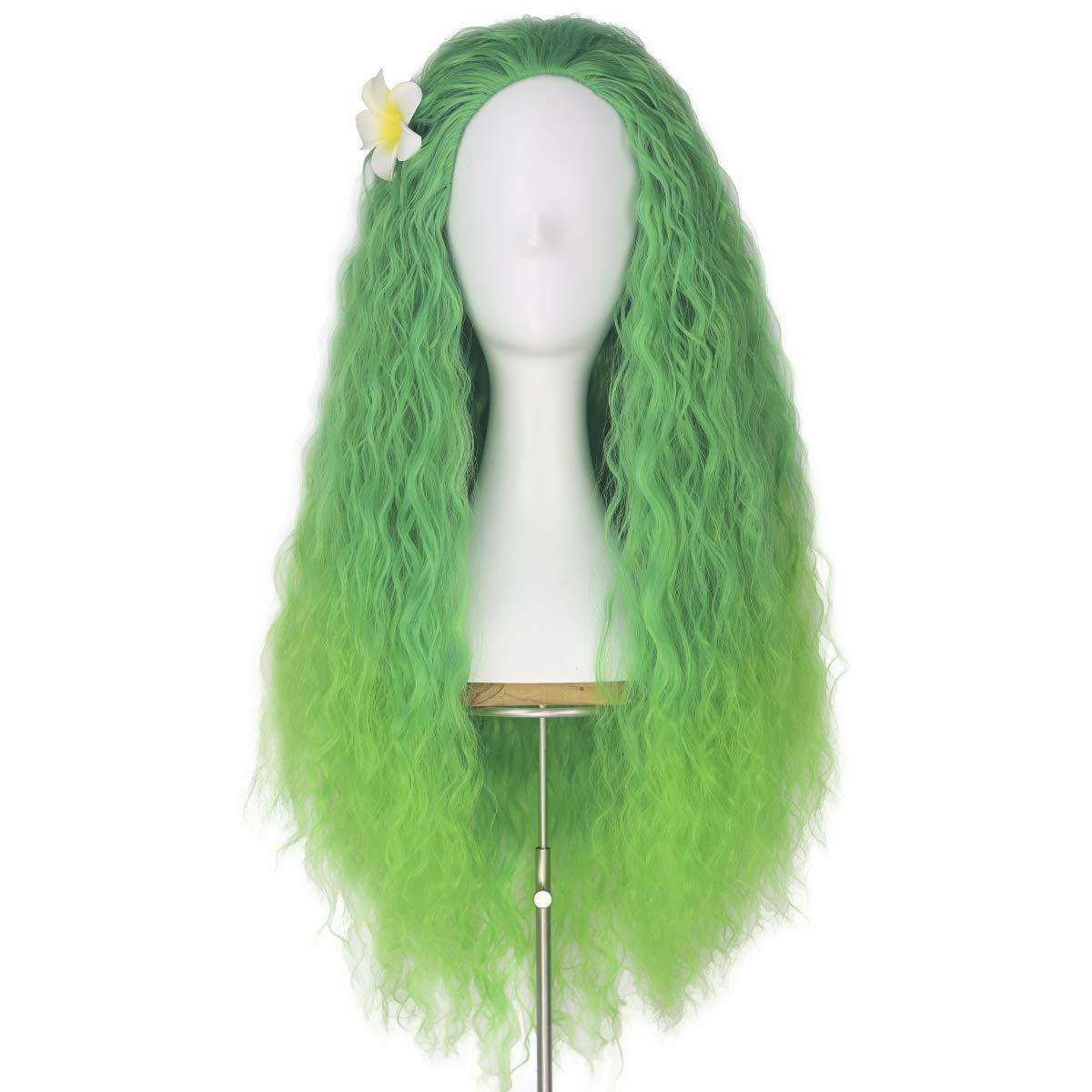 Unisex Women 80cm Long Curly Dark Brown Hair Halloween Cosplay Costume Wig for Girl (Gradient Gre... | Amazon (US)