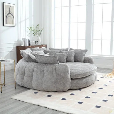 Comfortable Double Loaf Sofa Bed, Oversized Sofa Bed With Armrests, Large Padded High Back Decorative Chair Round Sofa Bed Living Room Bedroom | Wayfair North America