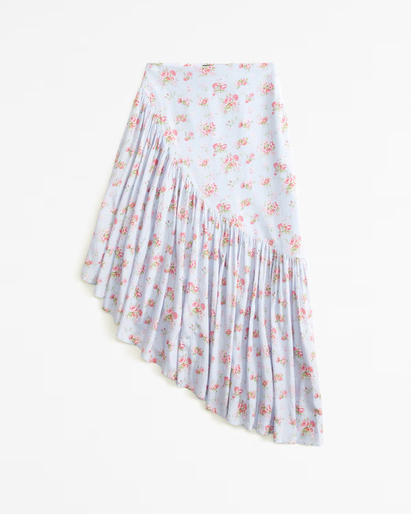 Women's Asymmetrical Ruffle Maxi Skirt | Women's Bottoms | Abercrombie.com | Abercrombie & Fitch (US)