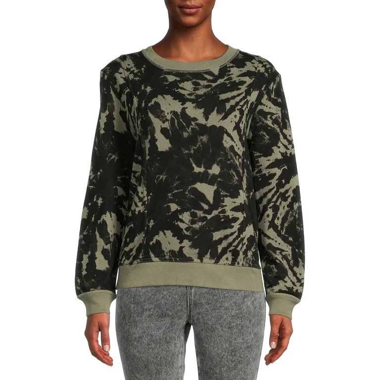 Time and Tru Women's Print Fleece Sweatshirt | Walmart (US)