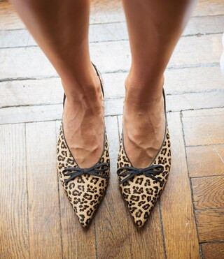 x Lilly Sisto Sisto Leopard Print Haircalf Slingback Kitten Heel Pumps | Dillard's